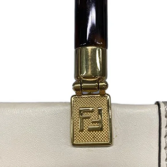 FENDI Sunshine Shopper 2WAY 8BS051 Cream Leather - Women's Tote Bag - Picture 14 of 14